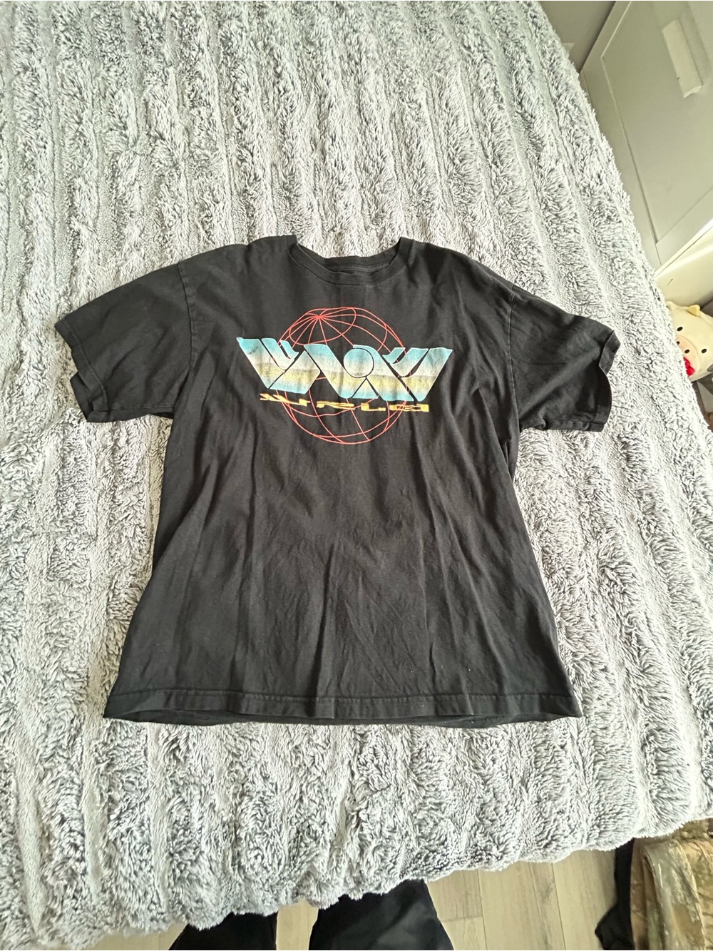 VLONE x JUICE WRLD Black Short-Sleeve Tee with Multicolor Retro Logo